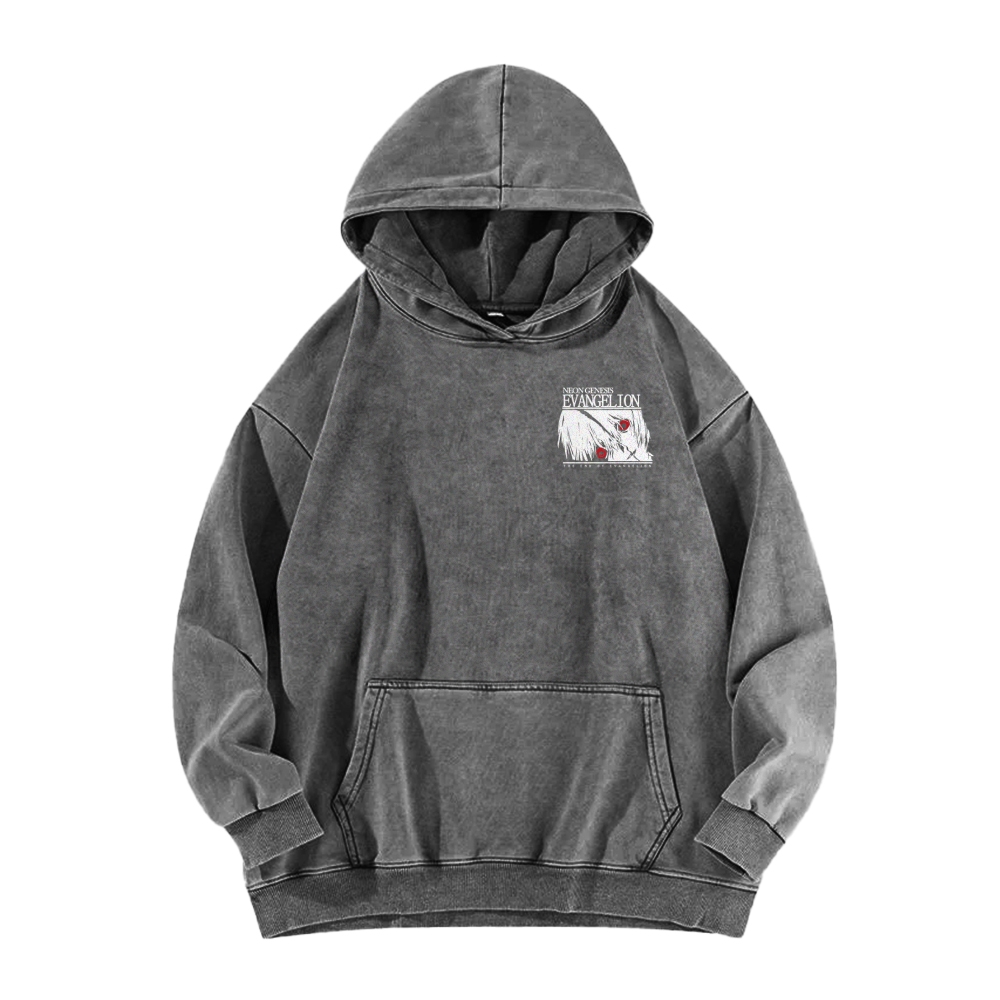 Neon Genesis Evangelion Casual Washed Hoodie 2509002828