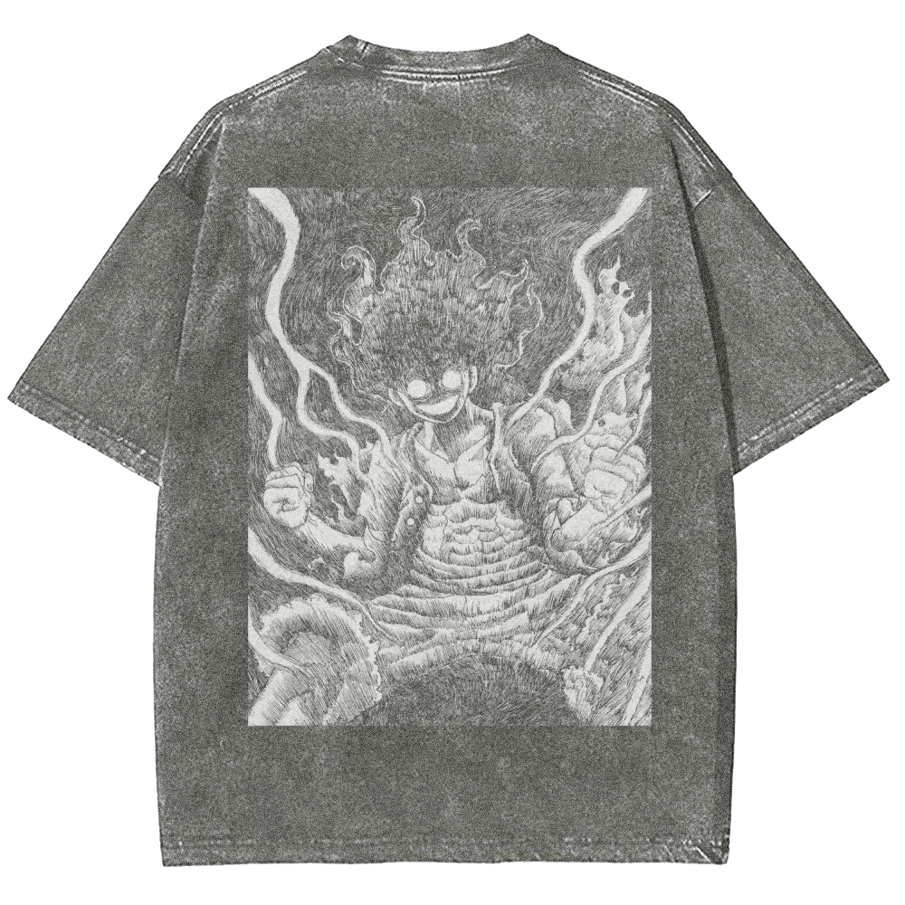 One Piece Luffy Unisex Fit Washed T-Shirt 2509003511