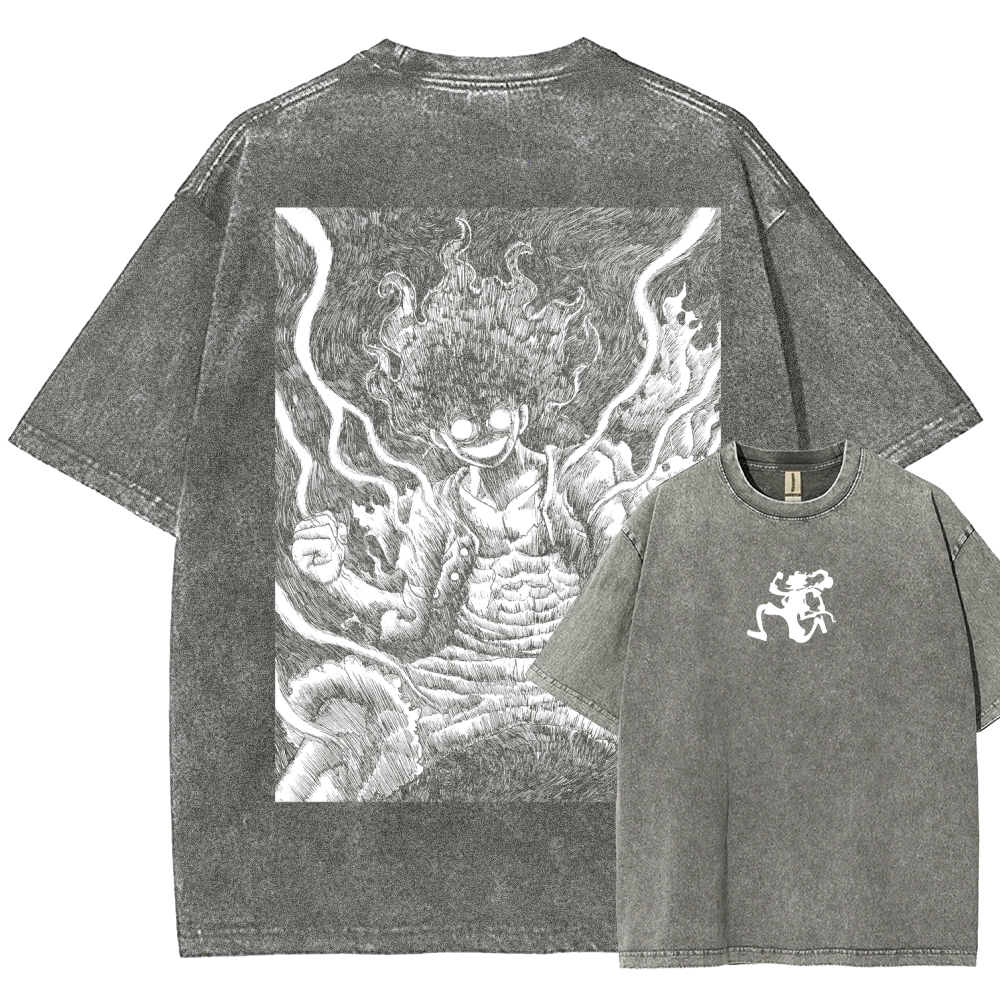 One Piece Luffy Unisex Fit Washed T-Shirt 2509003511