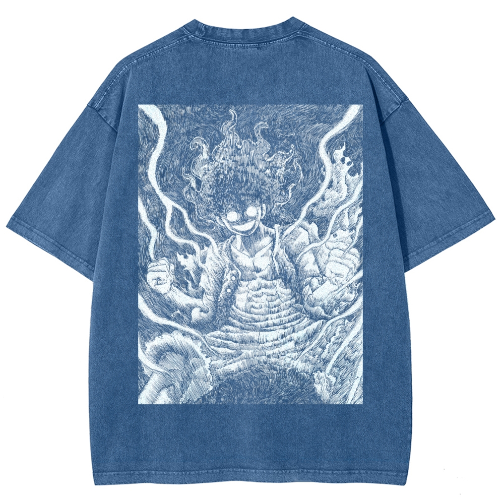 One Piece Luffy Unisex Fit Washed T-Shirt 2509003511