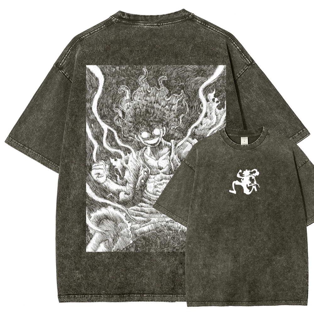 One Piece Luffy Unisex Fit Washed T-Shirt 2509003511