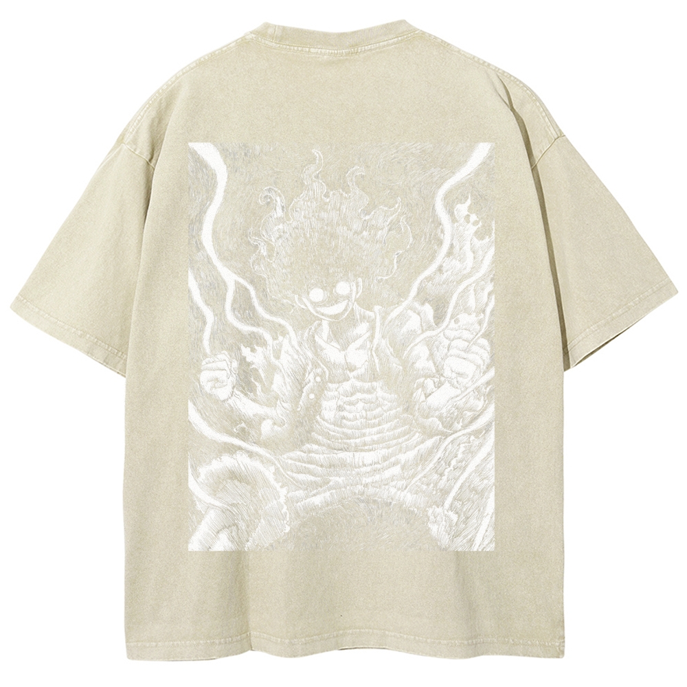 One Piece Luffy Unisex Fit Washed T-Shirt 2509003511