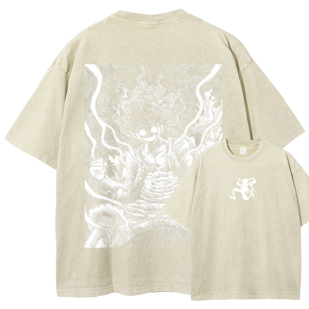 One Piece Luffy Unisex Fit Washed T-Shirt 2509003511