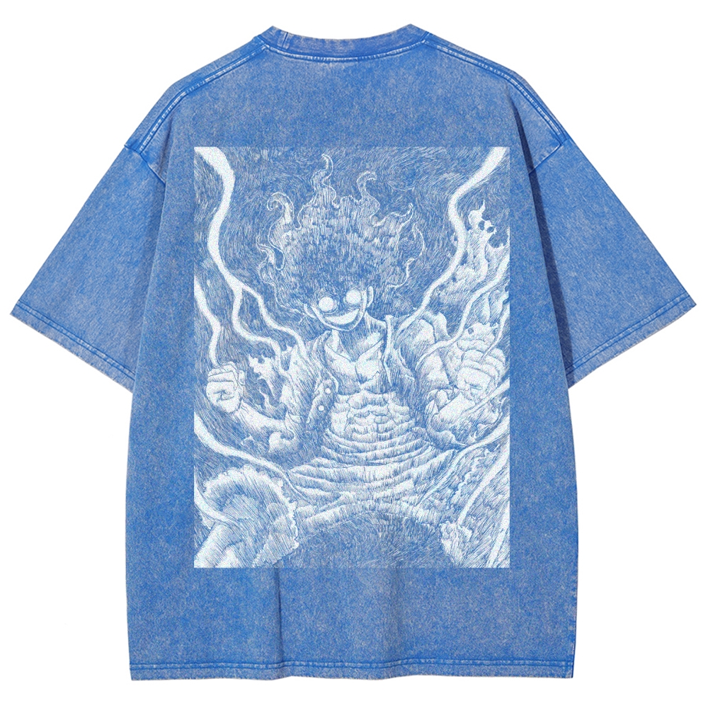 One Piece Luffy Unisex Fit Washed T-Shirt 2509003511
