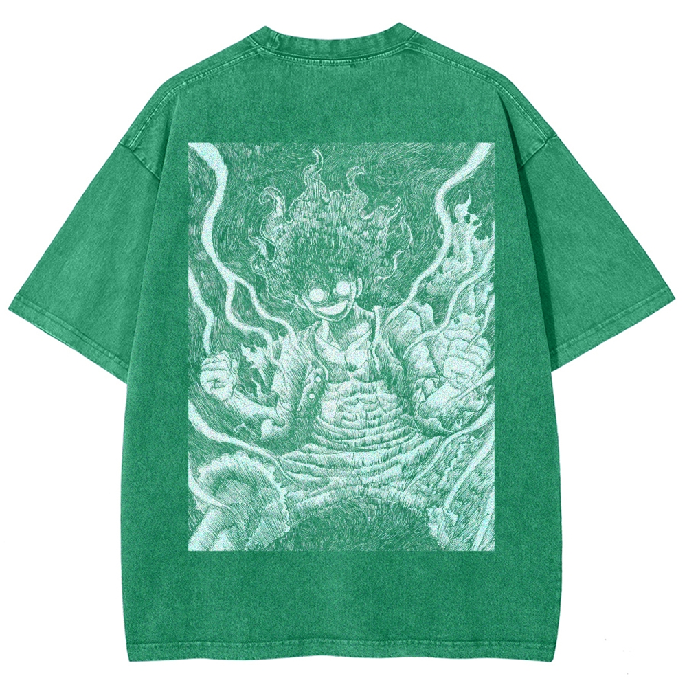 One Piece Luffy Unisex Fit Washed T-Shirt 2509003511