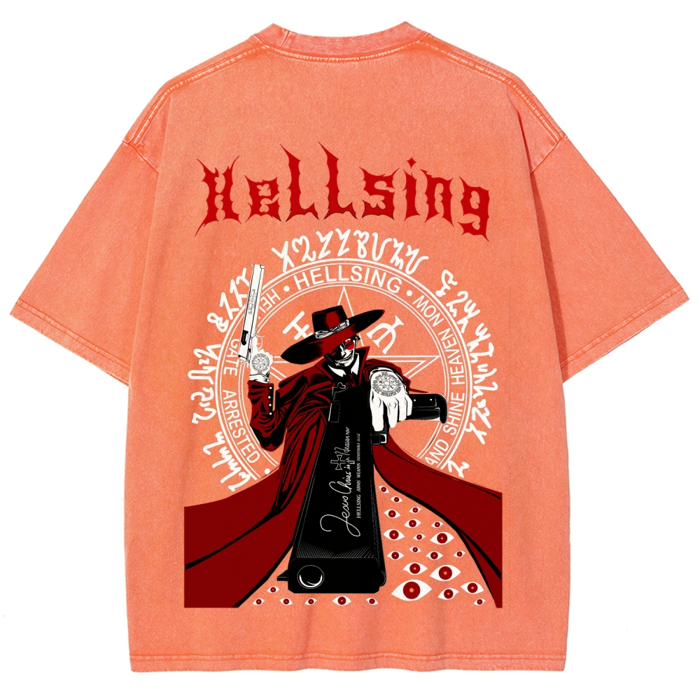 Hellsing Unisex Fit Washed T-Shirt 2509006215