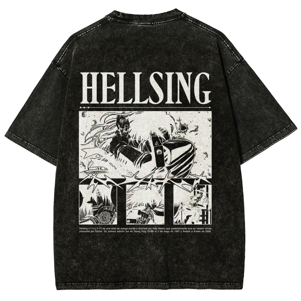 Hellsing Unisex Fit Washed T-Shirt 2509006227