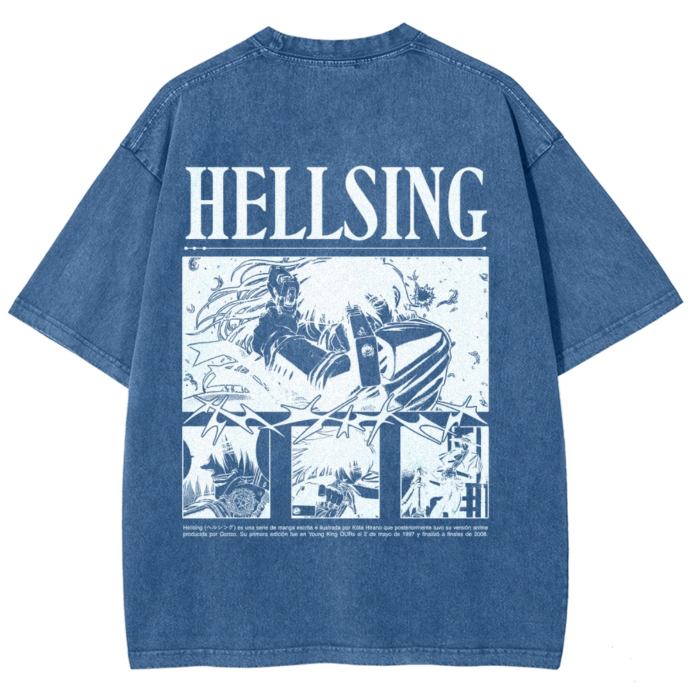 Hellsing Unisex Fit Washed T-Shirt 2509006227