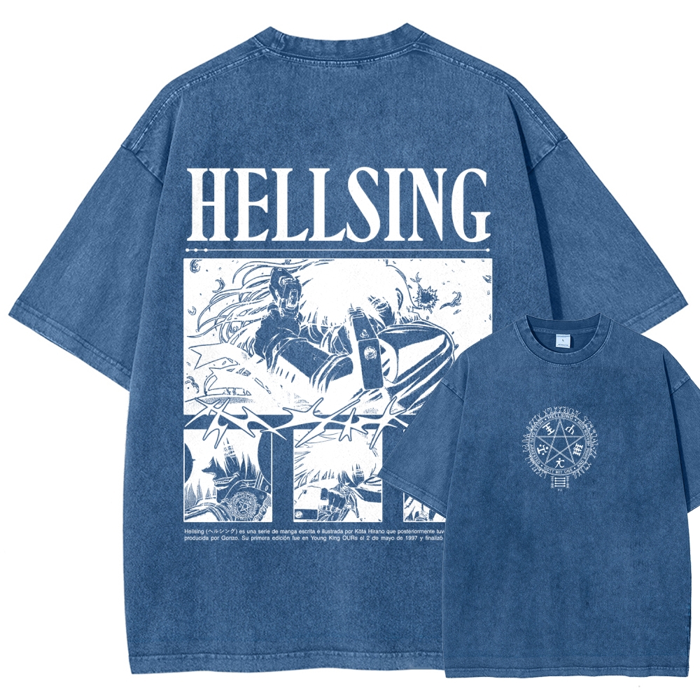 Hellsing Unisex Fit Washed T-Shirt 2509006227
