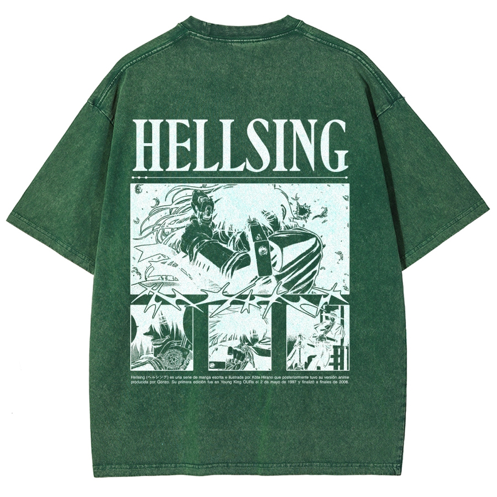 Hellsing Unisex Fit Washed T-Shirt 2509006227