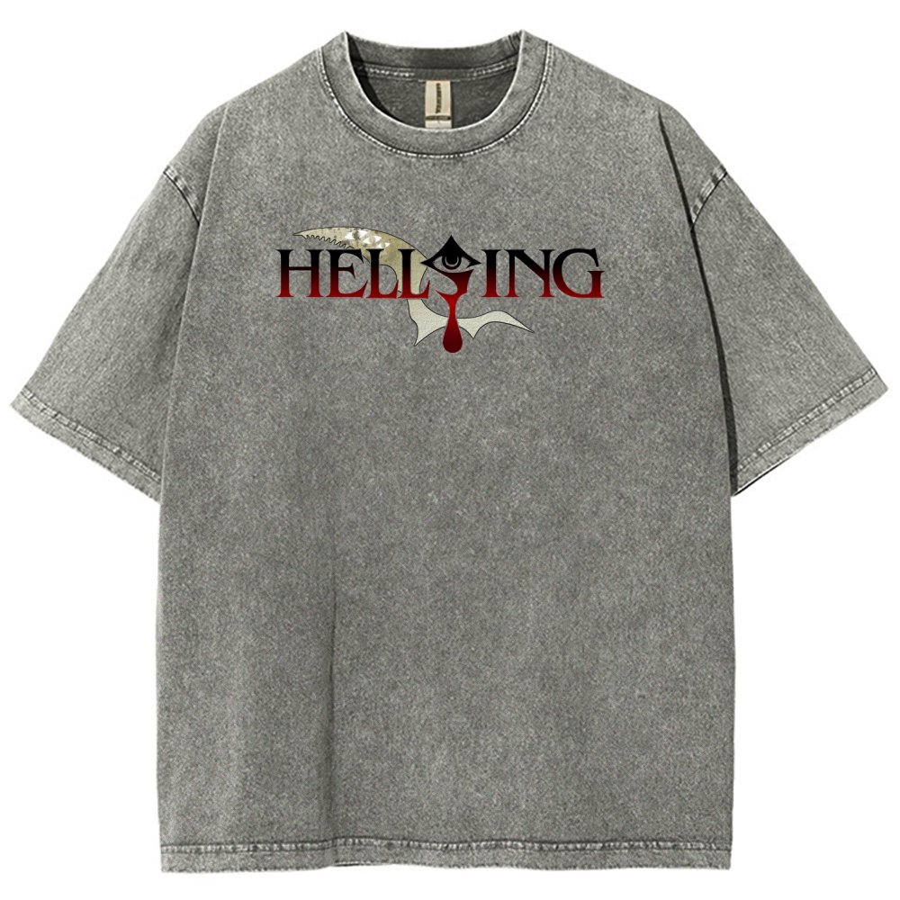 Hellsing Unisex Fit Washed T-Shirt 2509006229