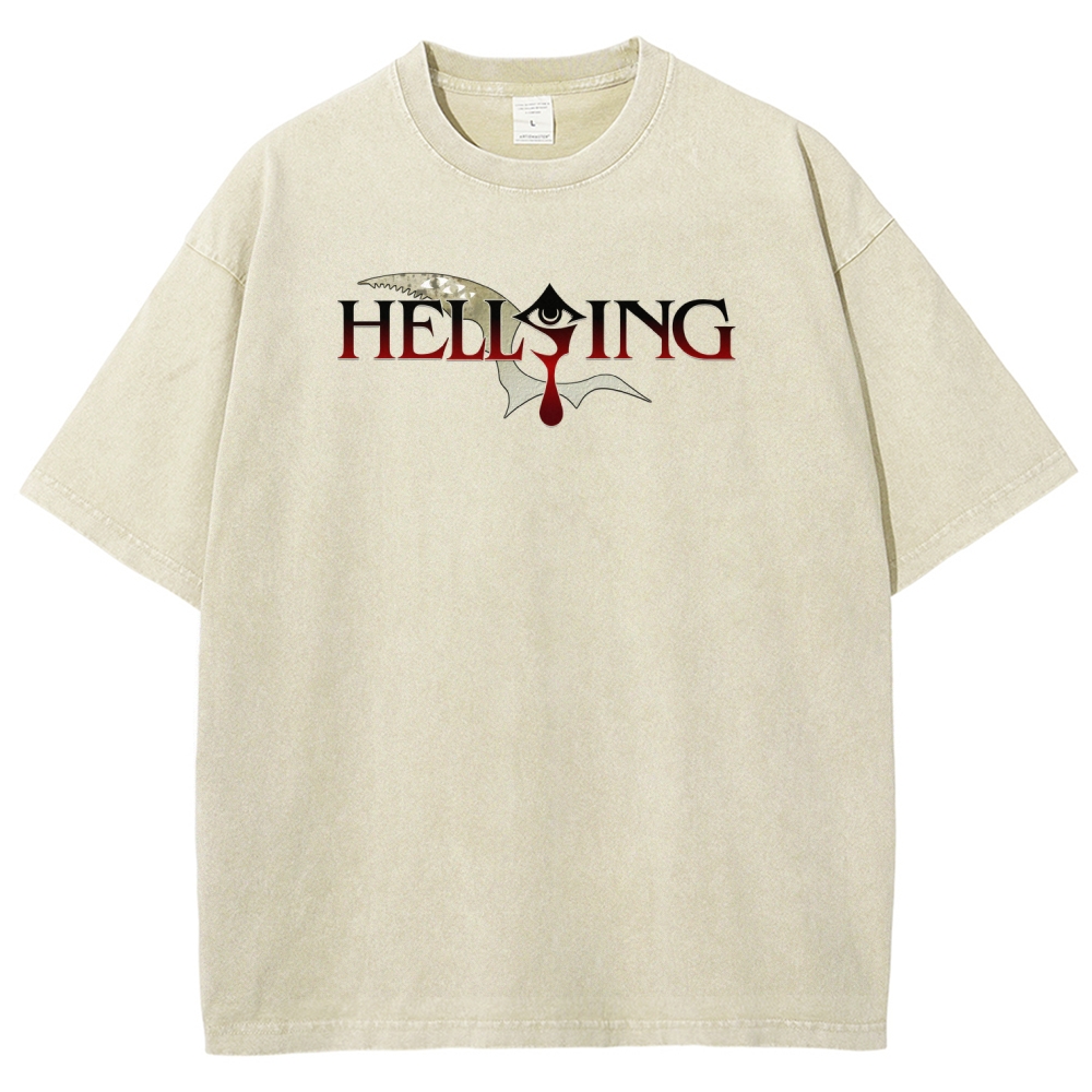 Hellsing Unisex Fit Washed T-Shirt 2509006229