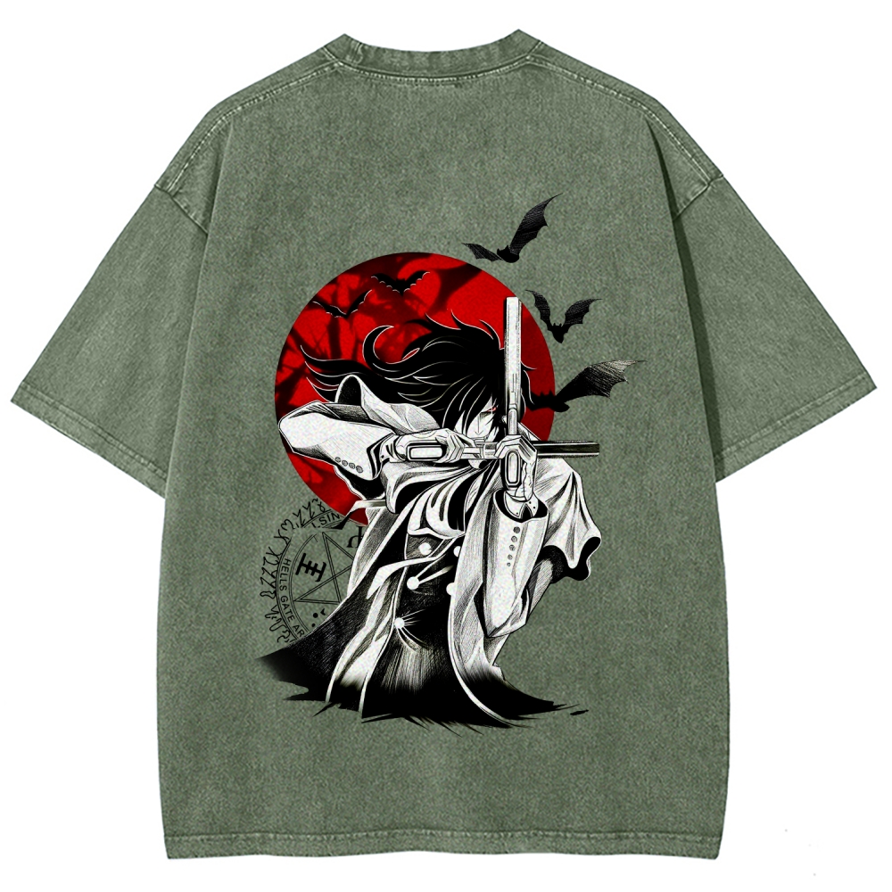 Hellsing Unisex Fit Washed T-Shirt 2509006229