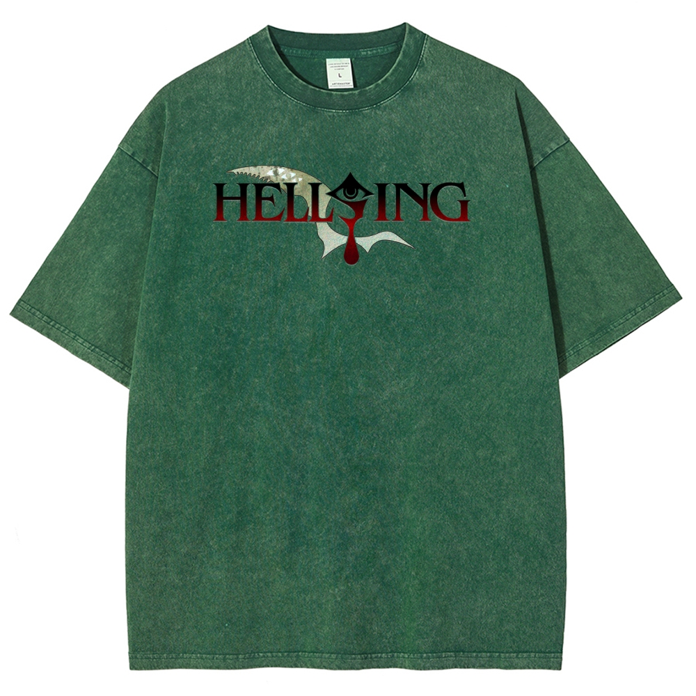 Hellsing Unisex Fit Washed T-Shirt 2509006229