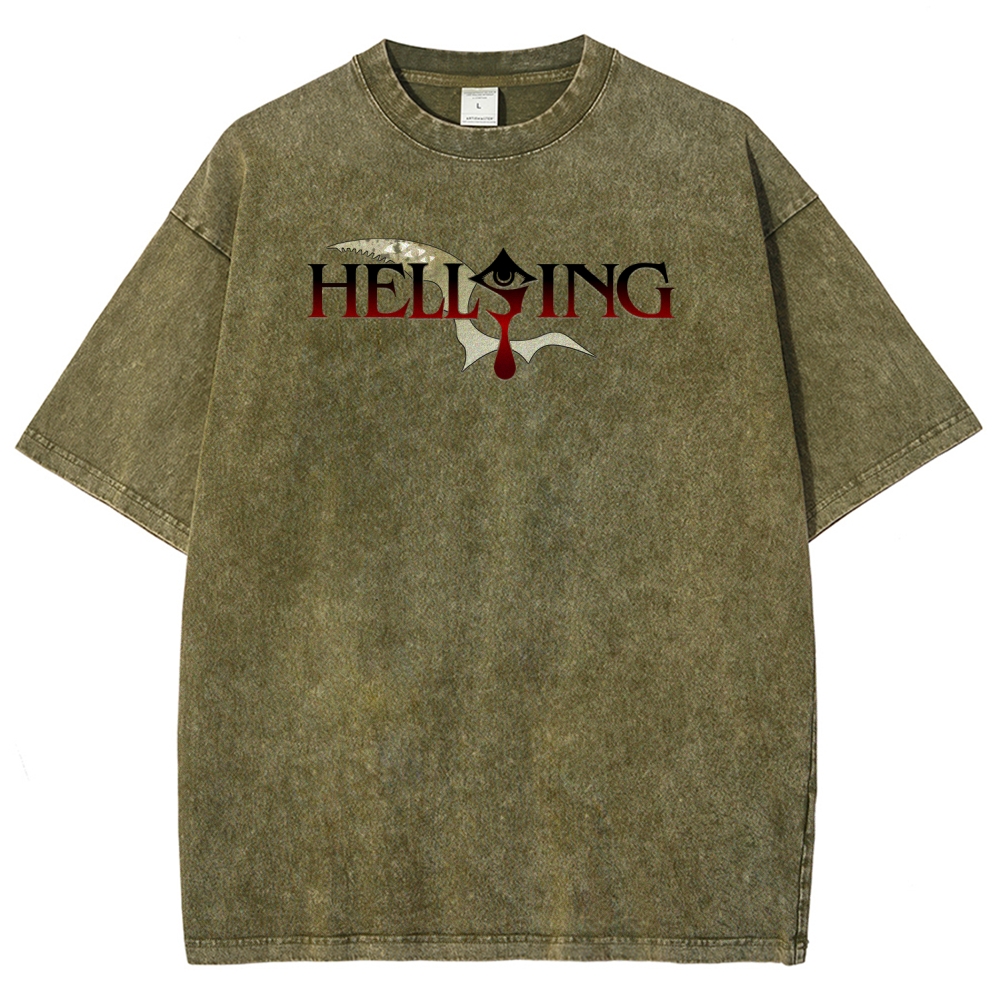Hellsing Unisex Fit Washed T-Shirt 2509006229