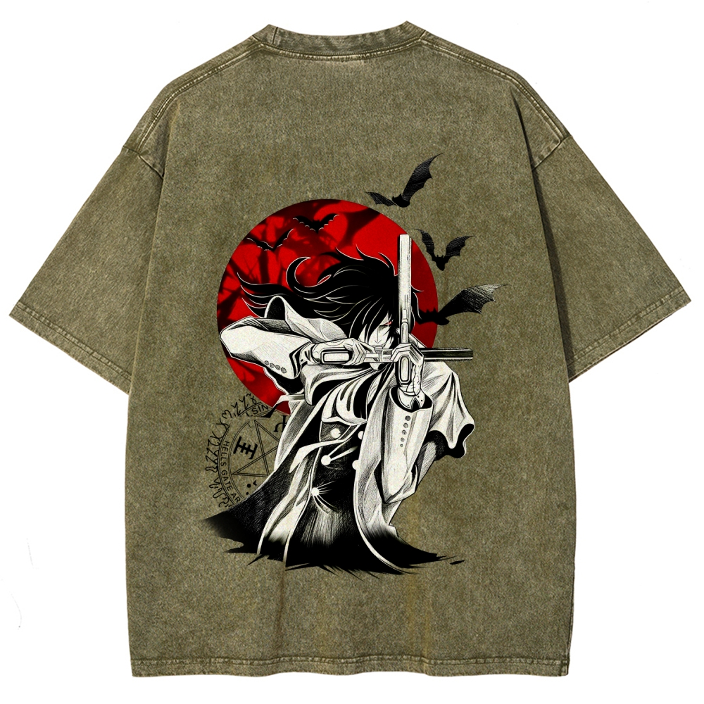 Hellsing Unisex Fit Washed T-Shirt 2509006229