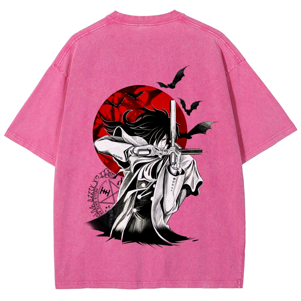 Hellsing Unisex Fit Washed T-Shirt 2509006229