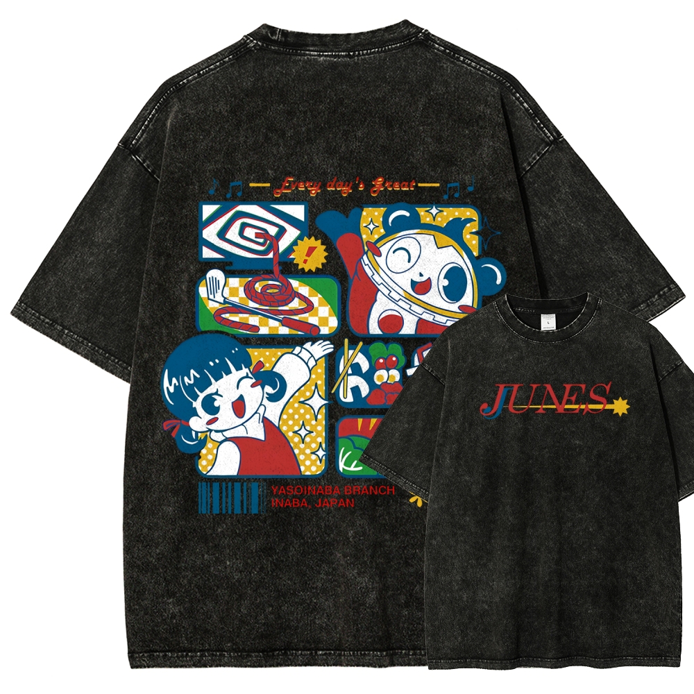Persona 4 Junes Unisex Fit Washed T-Shirt 2509007124