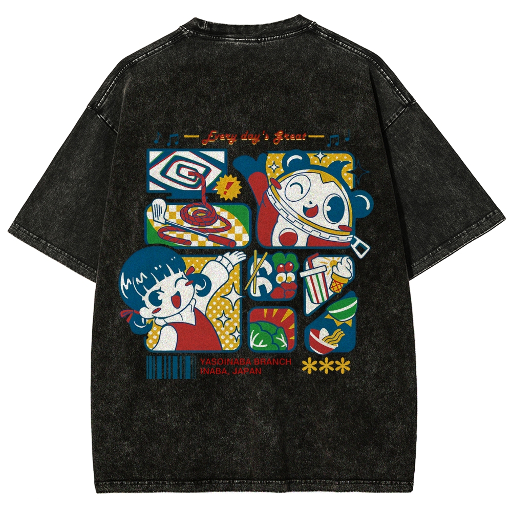 Persona 4 Junes Unisex Fit Washed T-Shirt 2509007124