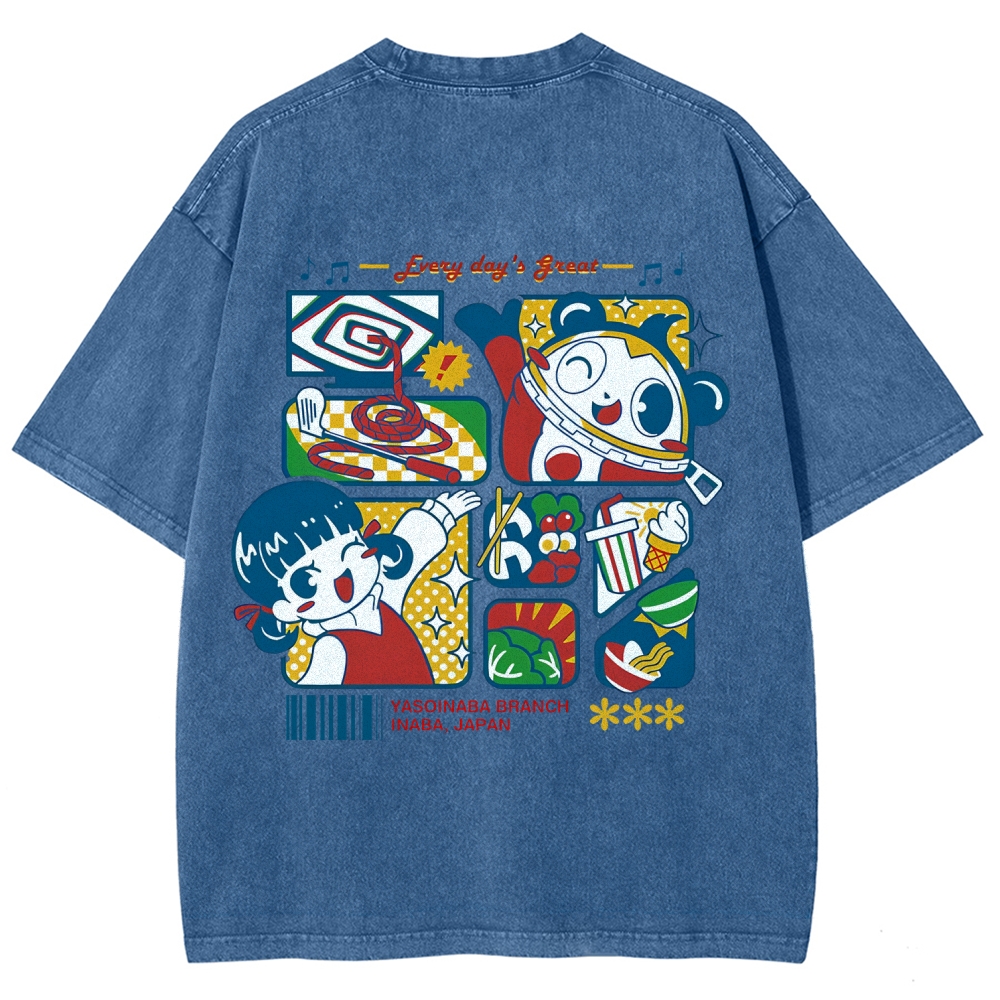 Persona 4 Junes Unisex Fit Washed T-Shirt 2509007124
