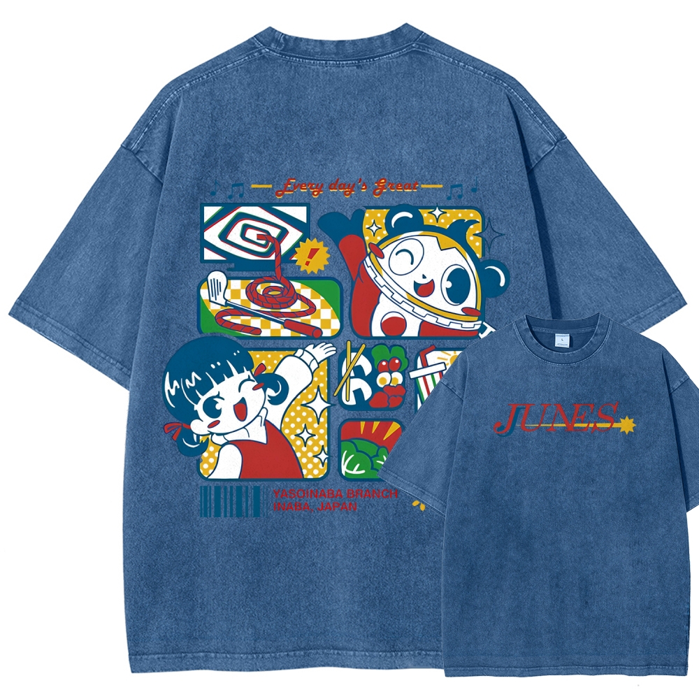 Persona 4 Junes Unisex Fit Washed T-Shirt 2509007124