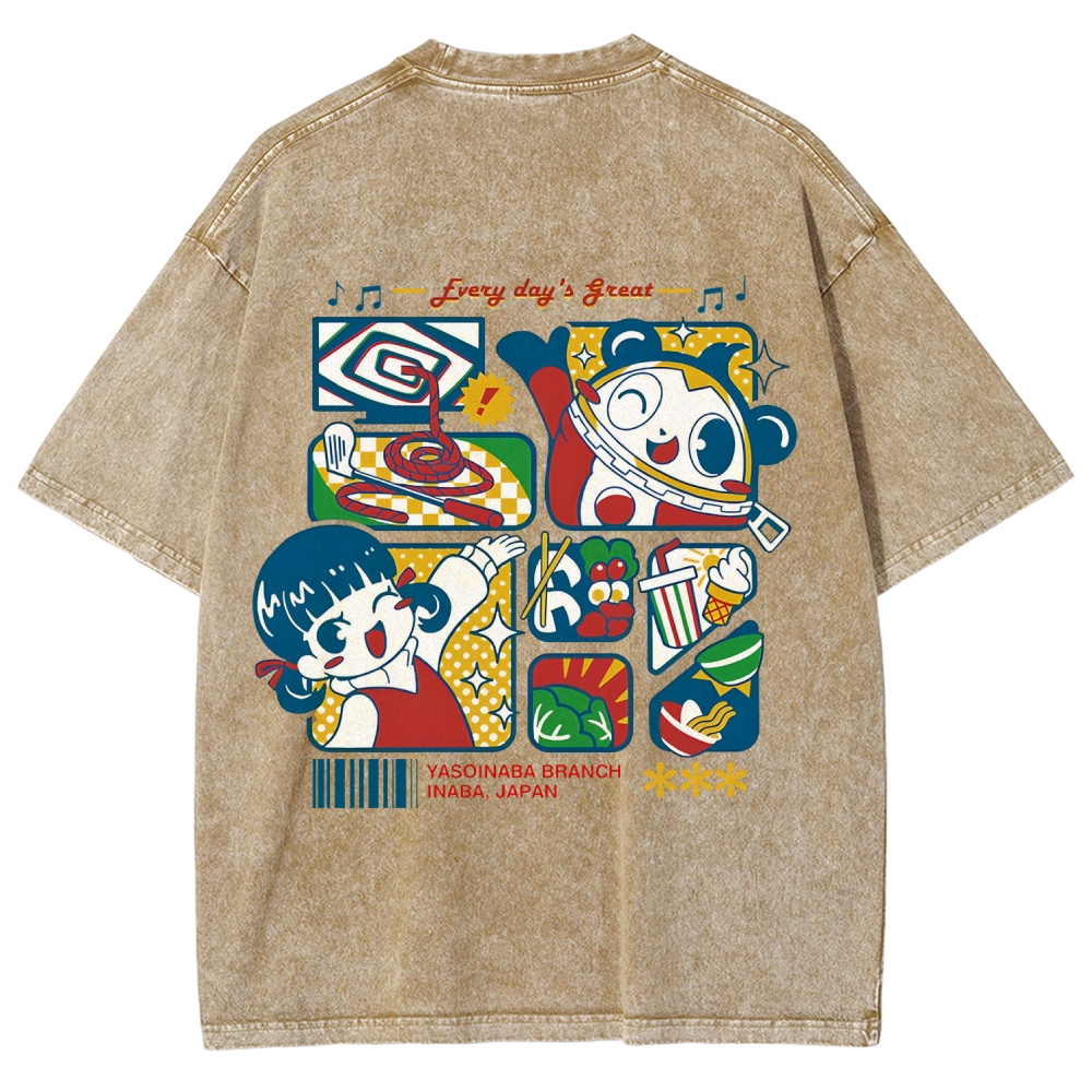 Persona 4 Junes Unisex Fit Washed T-Shirt 2509007124