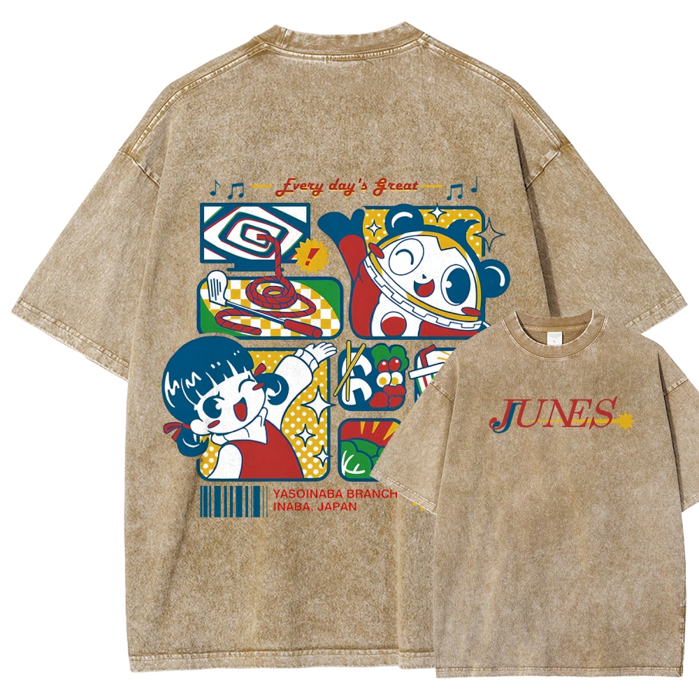 Persona 4 Junes Unisex Fit Washed T-Shirt 2509007124