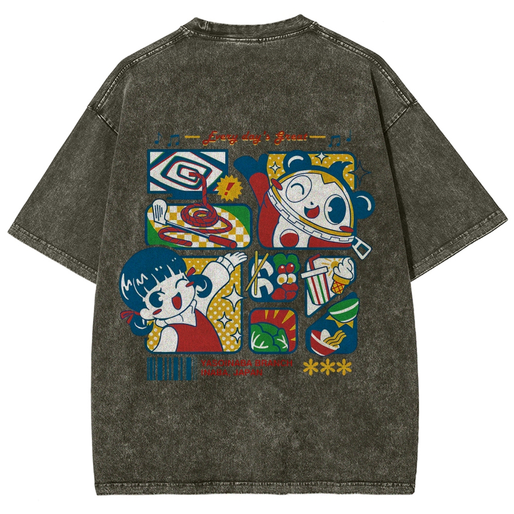 Persona 4 Junes Unisex Fit Washed T-Shirt 2509007124