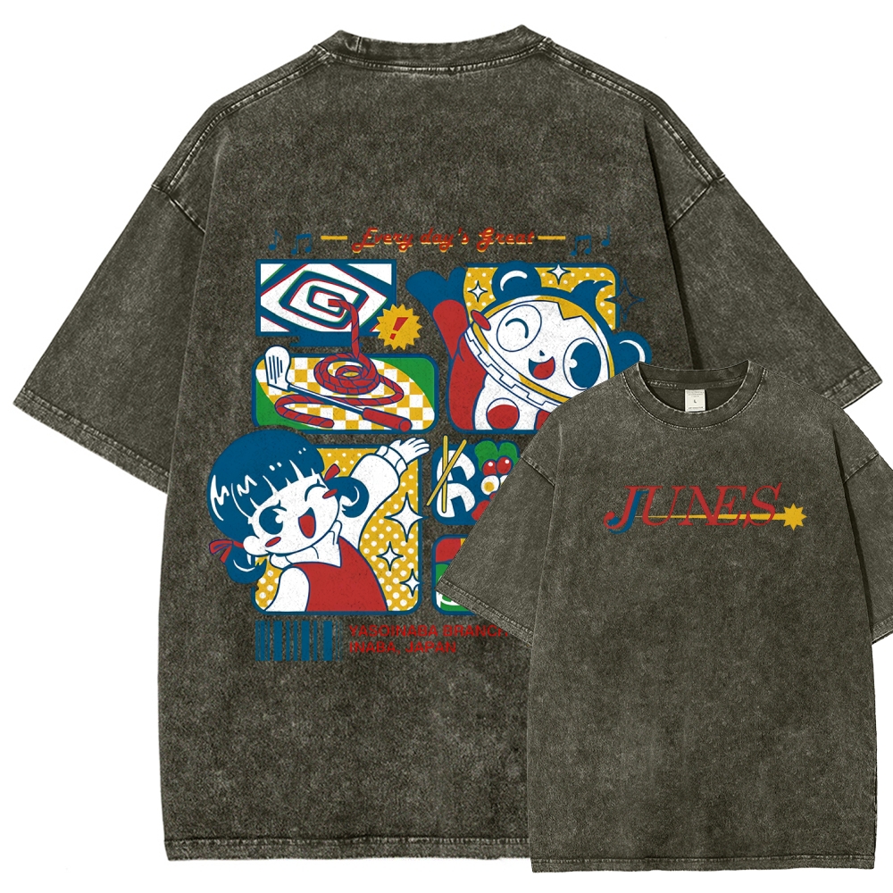Persona 4 Junes Unisex Fit Washed T-Shirt 2509007124