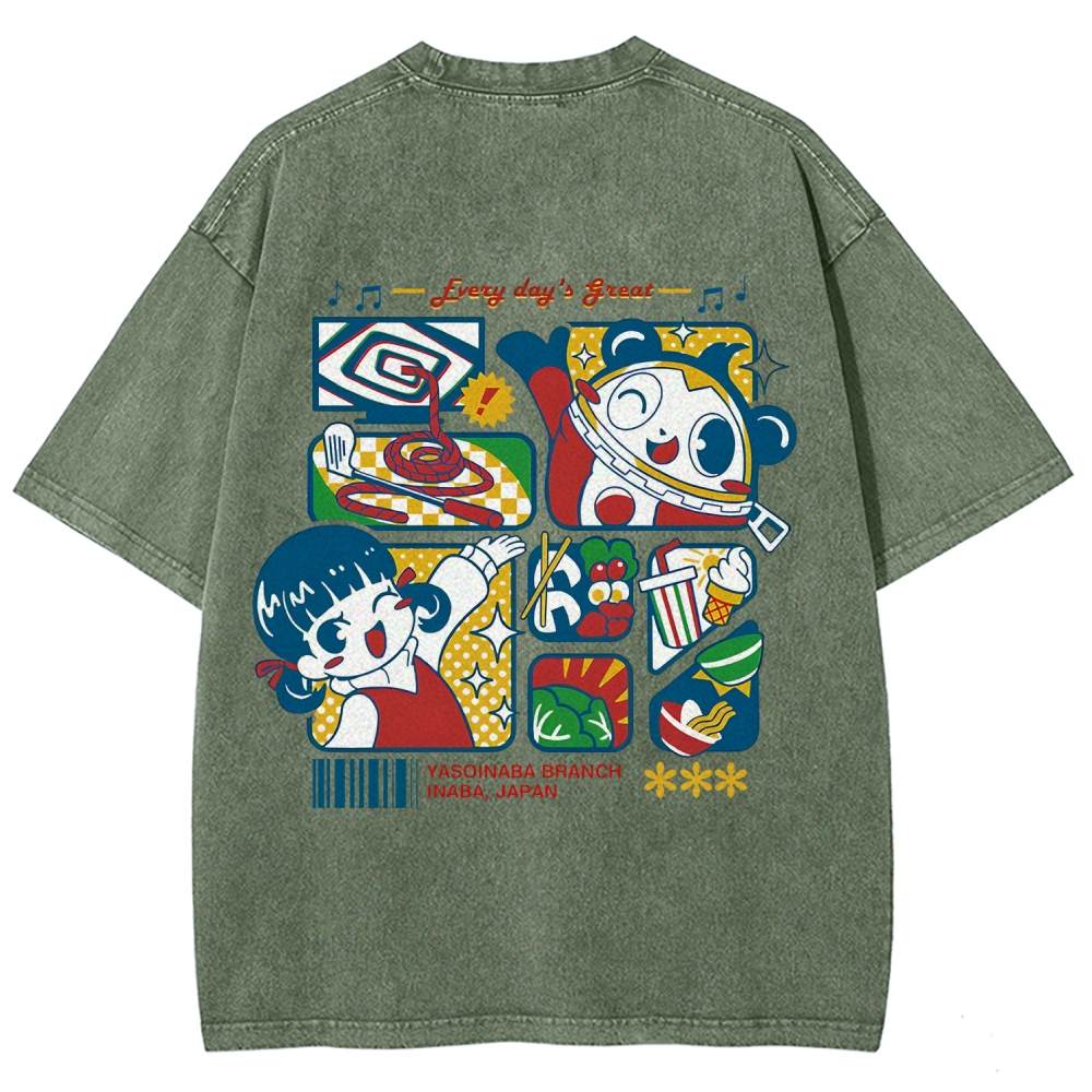 Persona 4 Junes Unisex Fit Washed T-Shirt 2509007124