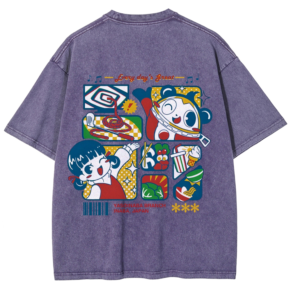 Persona 4 Junes Unisex Fit Washed T-Shirt 2509007124