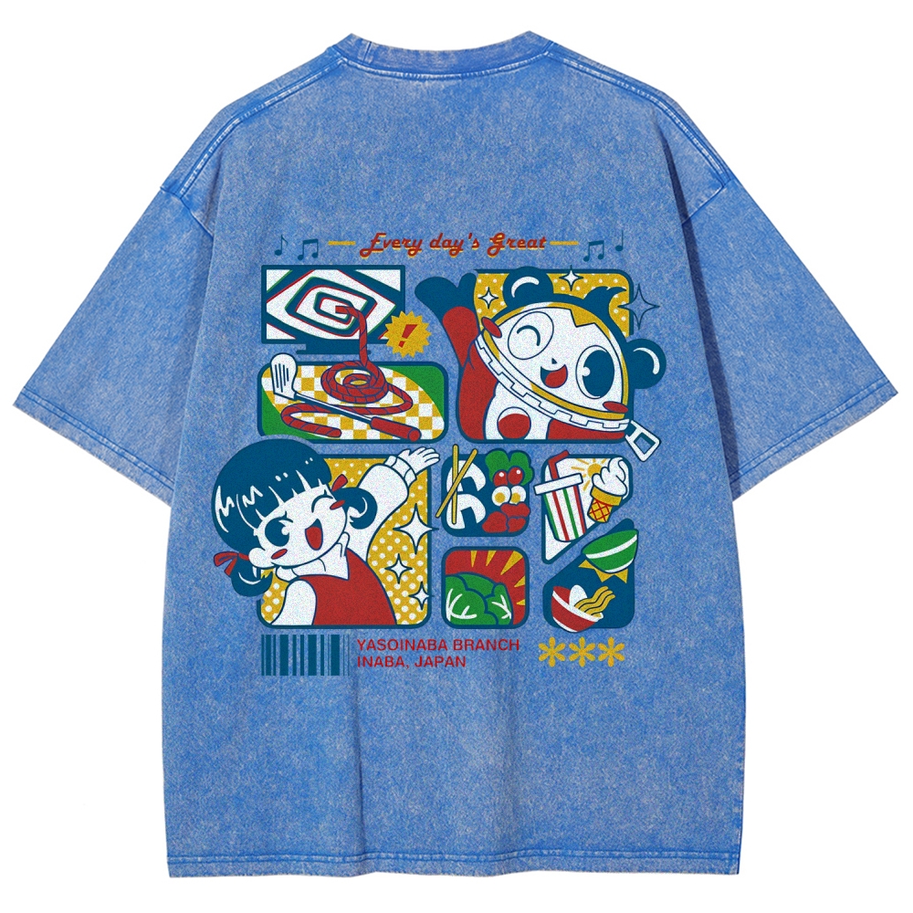 Persona 4 Junes Unisex Fit Washed T-Shirt 2509007124