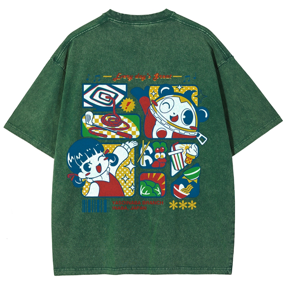 Persona 4 Junes Unisex Fit Washed T-Shirt 2509007124