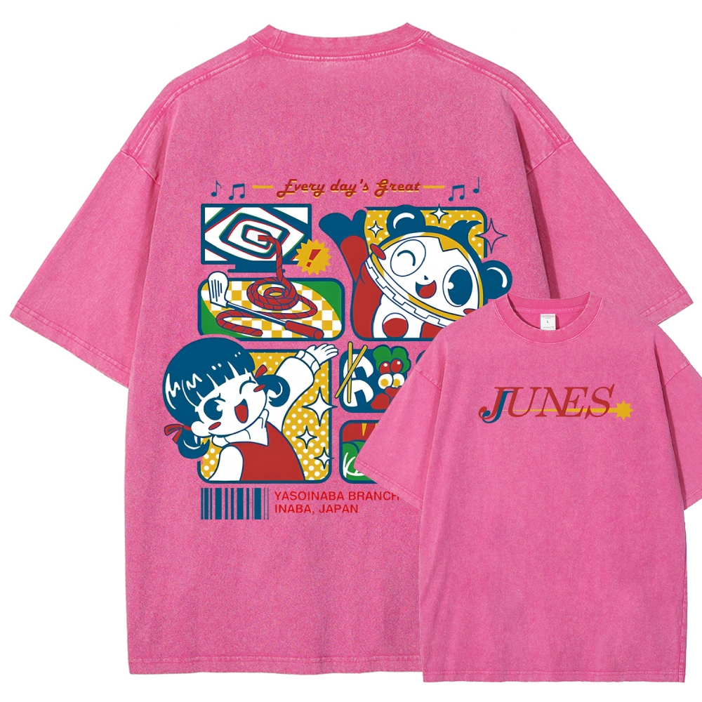Persona 4 Junes Unisex Fit Washed T-Shirt 2509007124