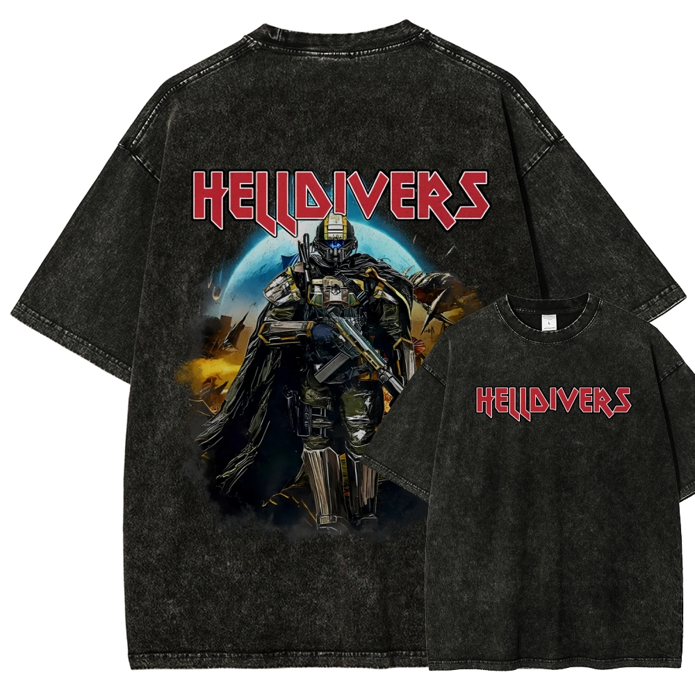 Helldivers Unisex Fit Washed T-Shirt 2509008538