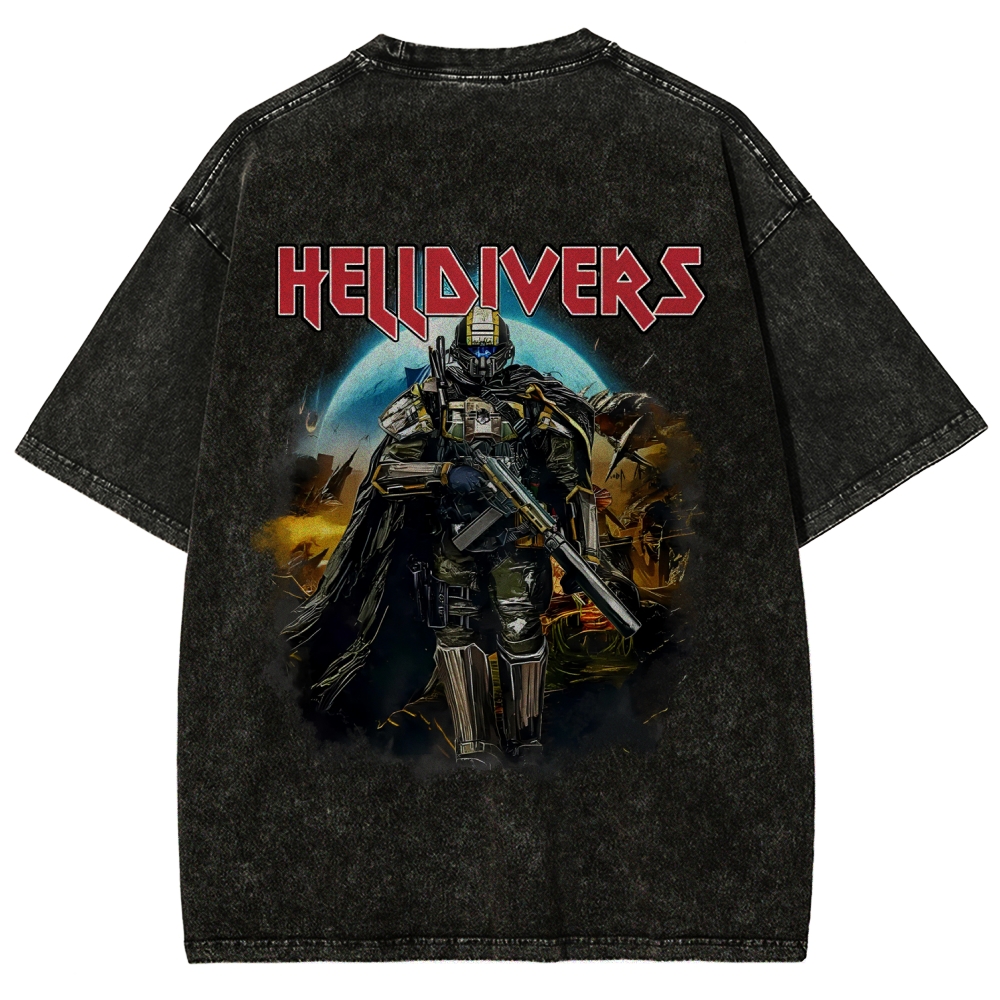 Helldivers Unisex Fit Washed T-Shirt 2509008538