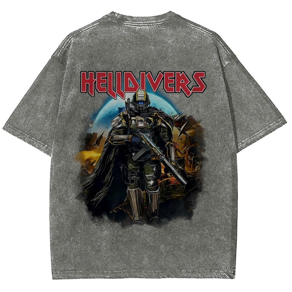 Helldivers Unisex Fit Washed T-Shirt 2509008538