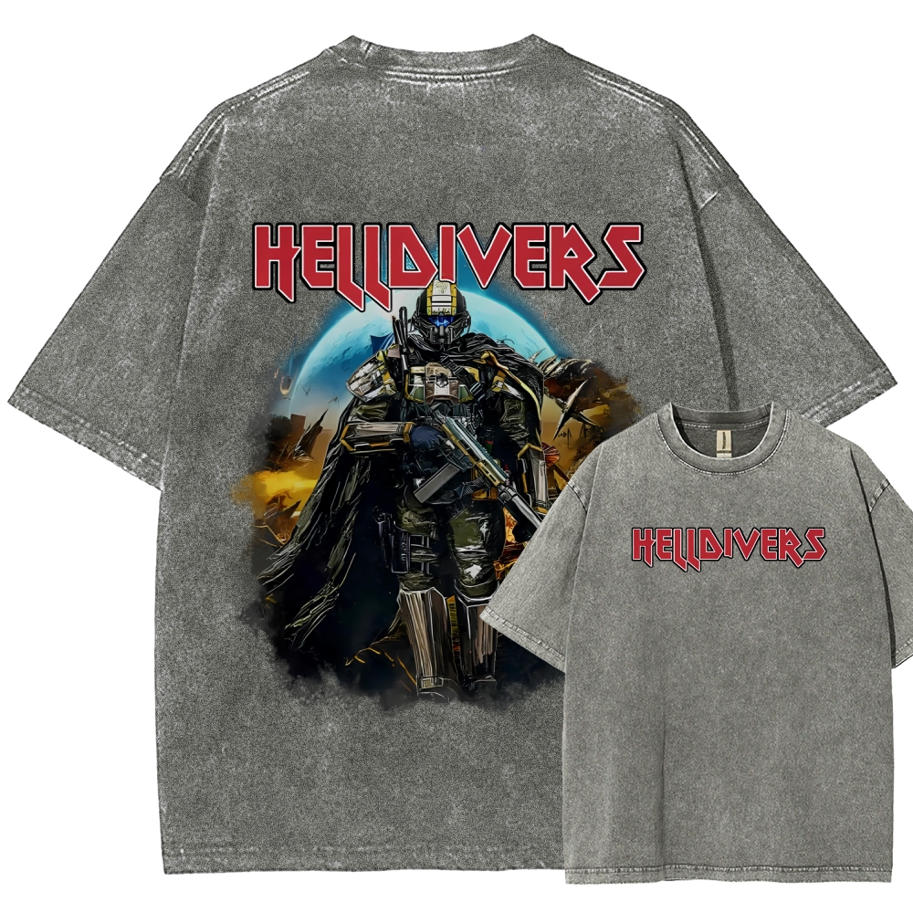 Helldivers Unisex Fit Washed T-Shirt 2509008538