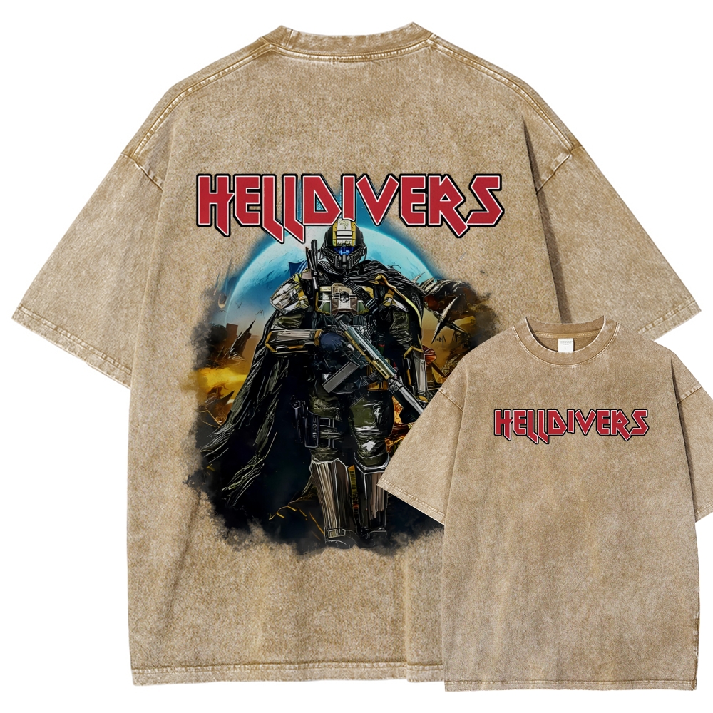Helldivers Unisex Fit Washed T-Shirt 2509008538
