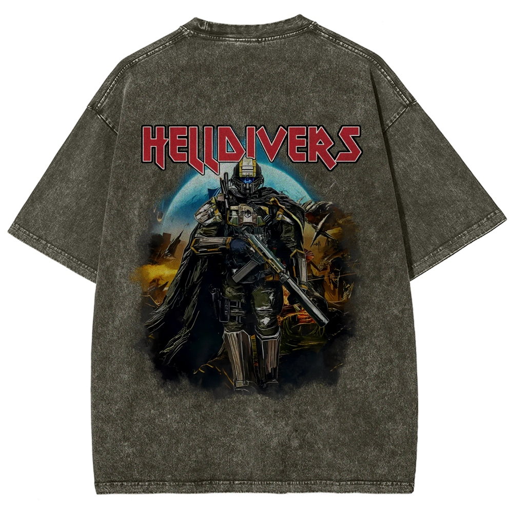Helldivers Unisex Fit Washed T-Shirt 2509008538