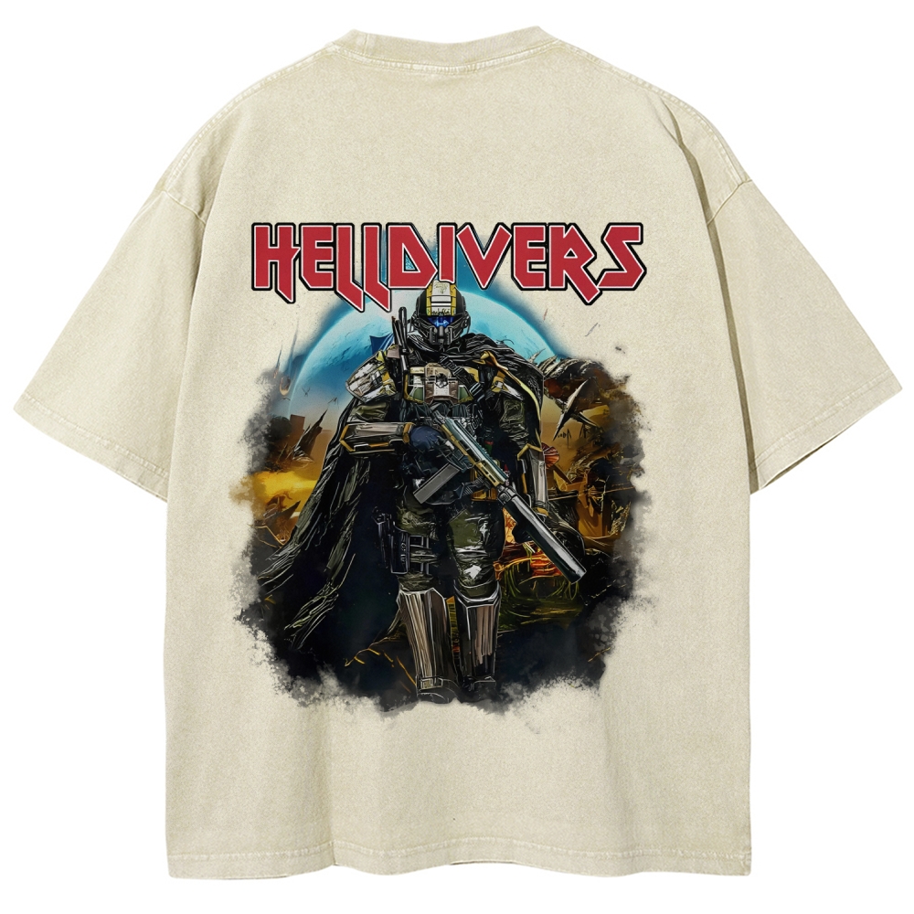 Helldivers Unisex Fit Washed T-Shirt 2509008538