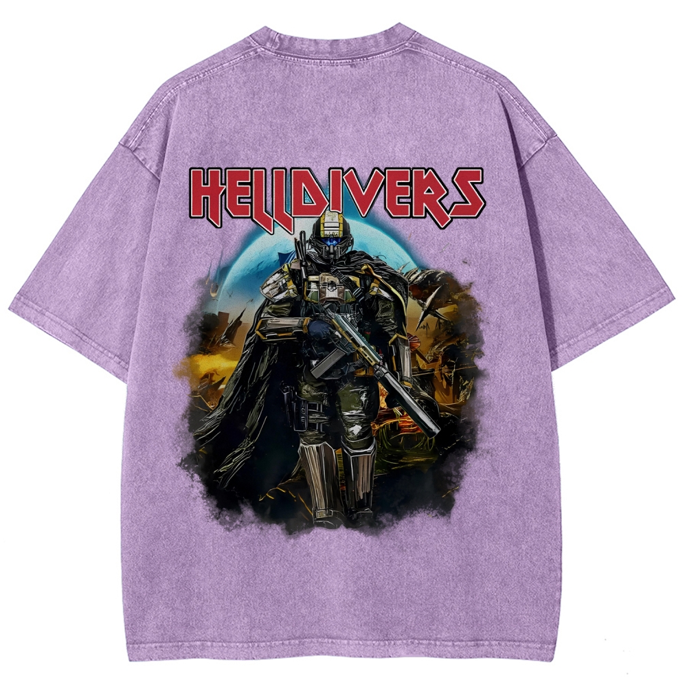 Helldivers Unisex Fit Washed T-Shirt 2509008538