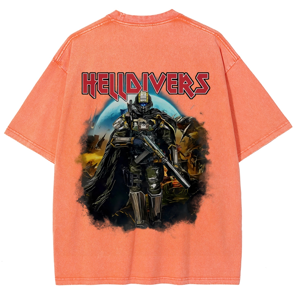 Helldivers Unisex Fit Washed T-Shirt 2509008538