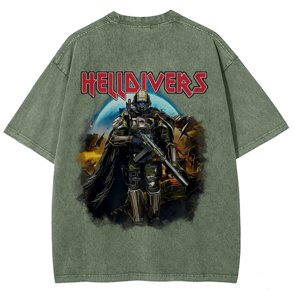 Helldivers Unisex Fit Washed T-Shirt 2509008538