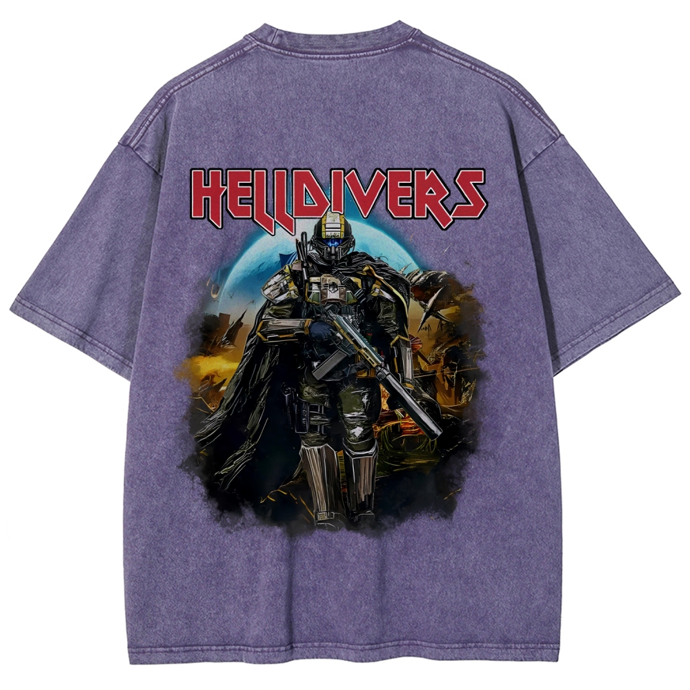 Helldivers Unisex Fit Washed T-Shirt 2509008538