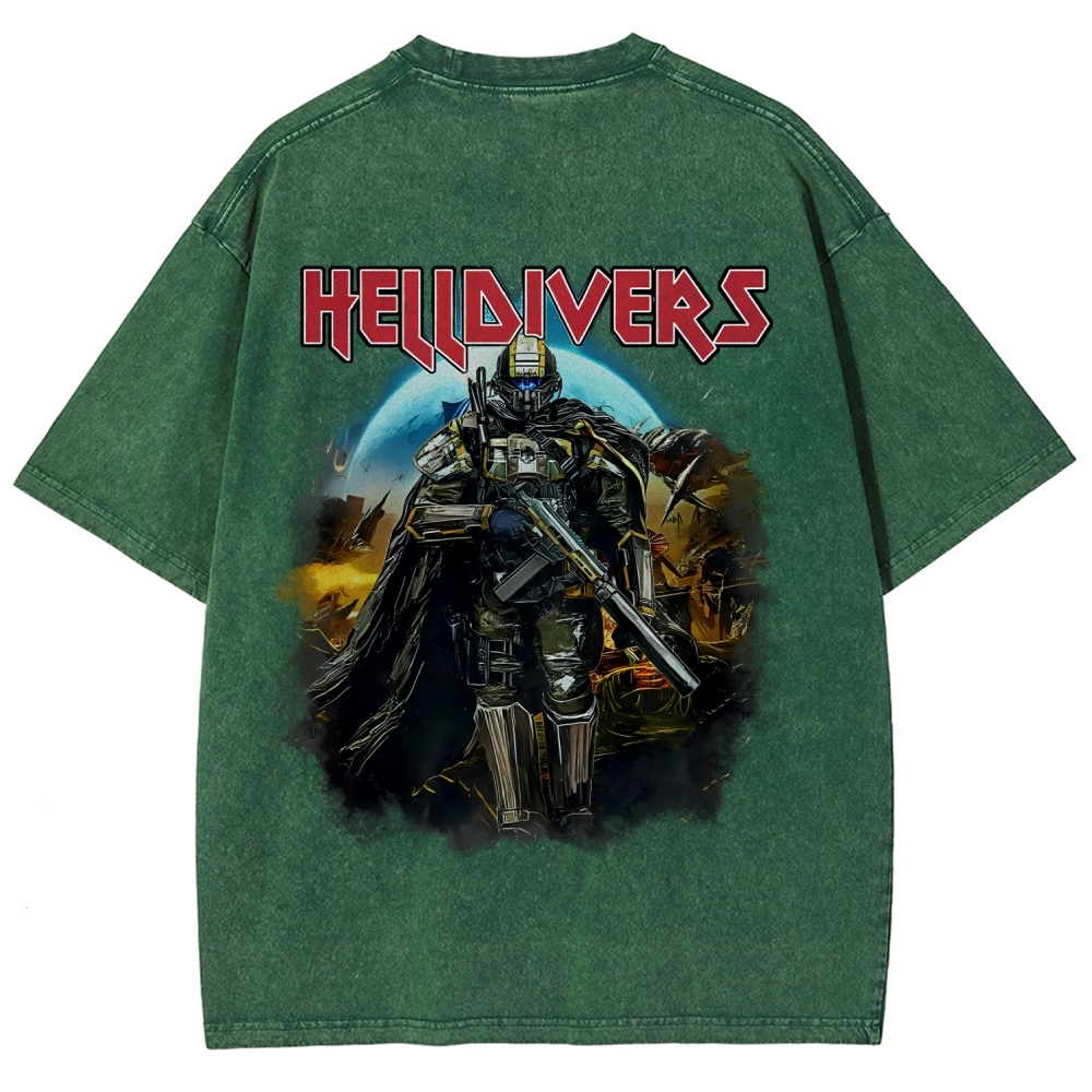 Helldivers Unisex Fit Washed T-Shirt 2509008538