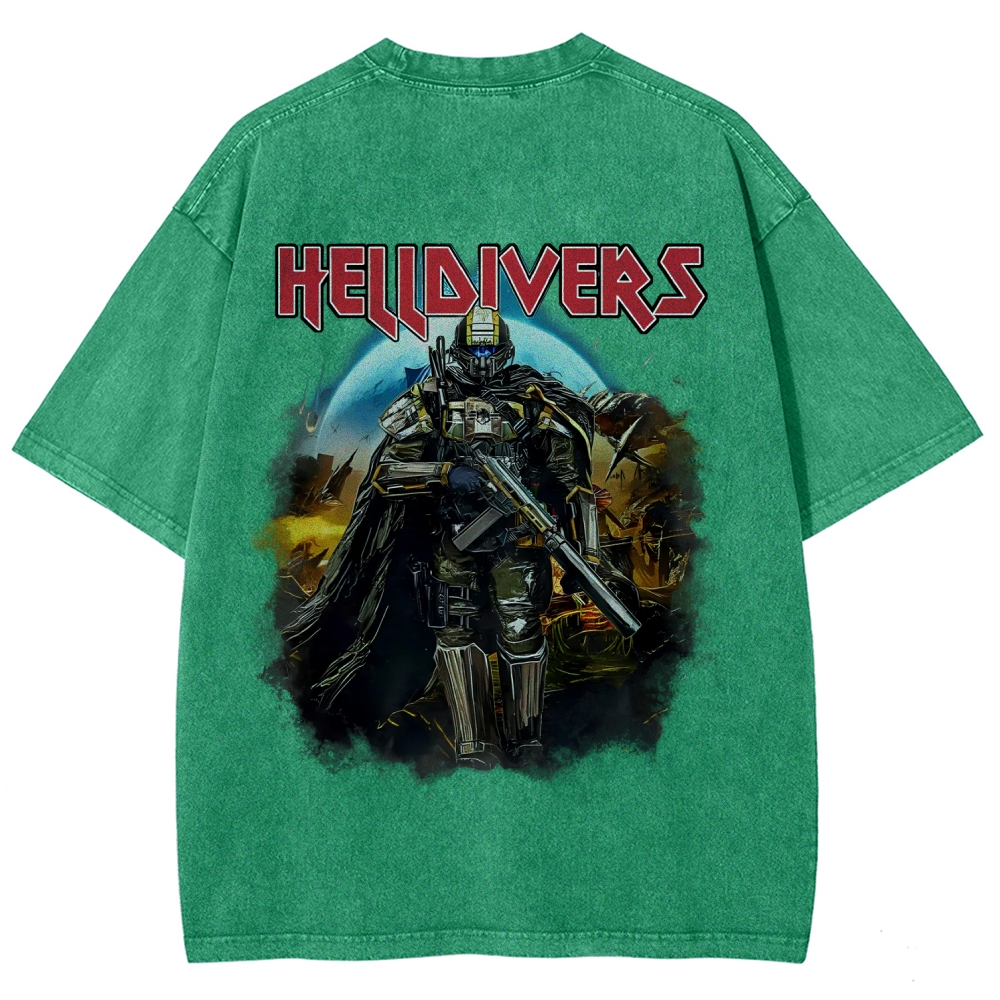 Helldivers Unisex Fit Washed T-Shirt 2509008538