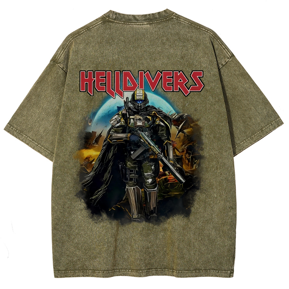 Helldivers Unisex Fit Washed T-Shirt 2509008538