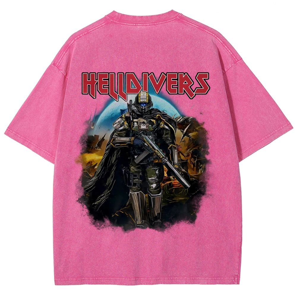 Helldivers Unisex Fit Washed T-Shirt 2509008538
