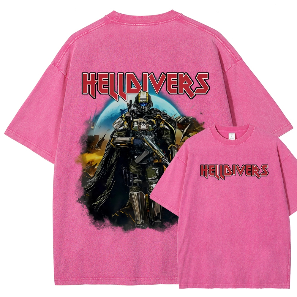 Helldivers Unisex Fit Washed T-Shirt 2509008538